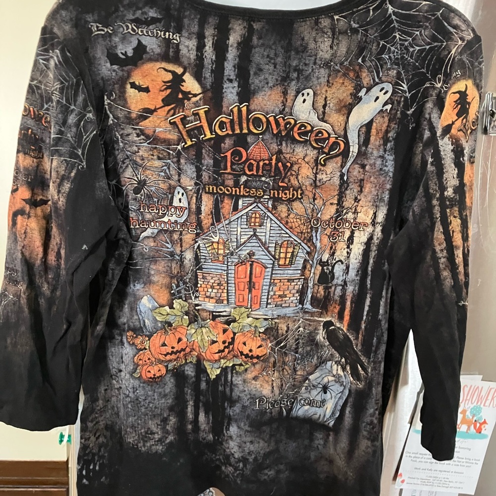 XL Halloween 3/4 sleeve ladies shirt